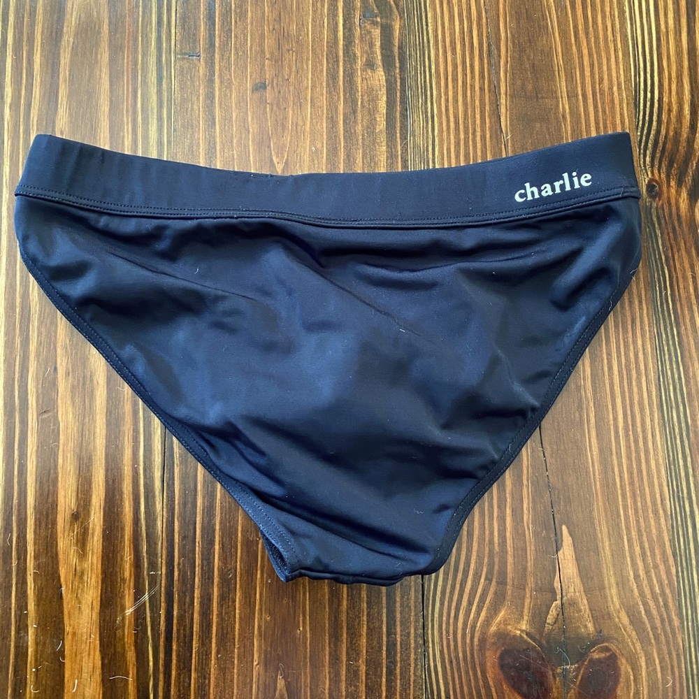 Charlie by Matthew Zink Black Sport Brief Swim Suit